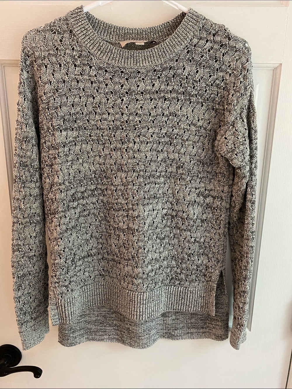 LOFT Gray Cable Knit Sweater | Size S